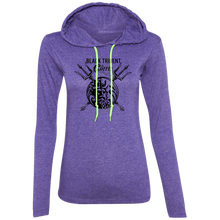 Black Trident Coffee  Ladies' LS T-Shirt Hoodie