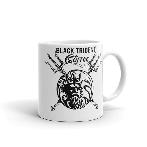 Double Black Trident 15 oz or 11 oz Mug - Black Trident Coffee 